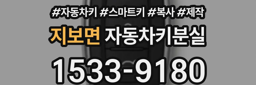 지보면 자동차키분실
