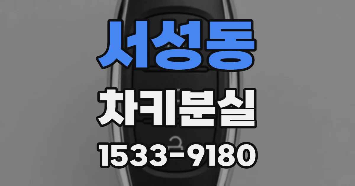 서성동 차키분실