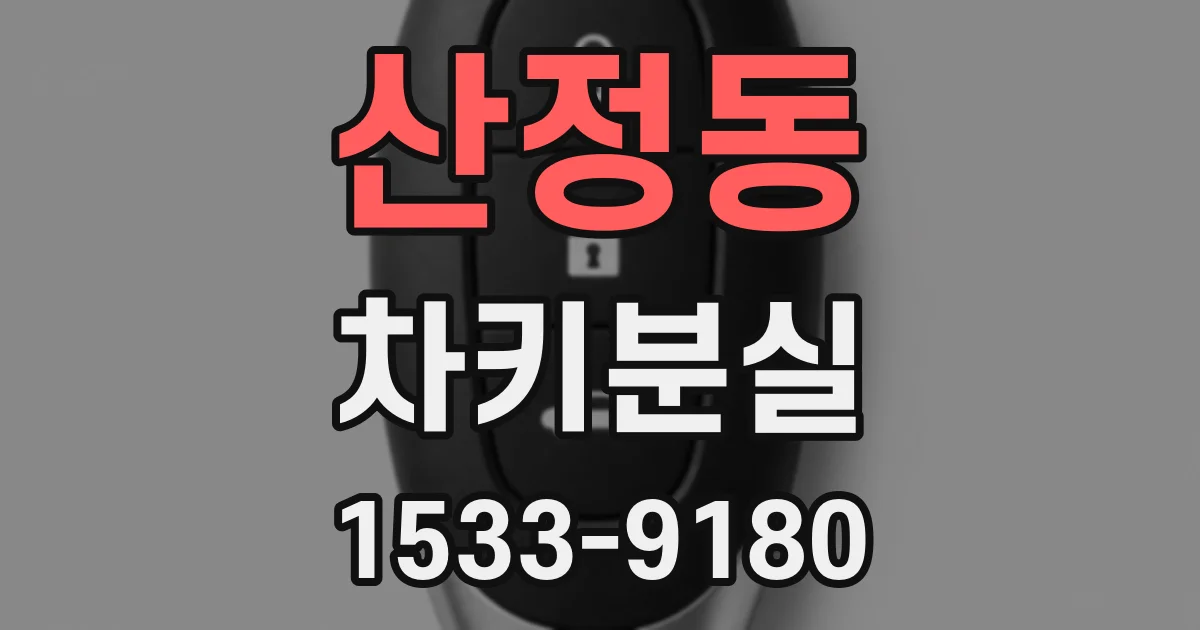 산정동 차키분실