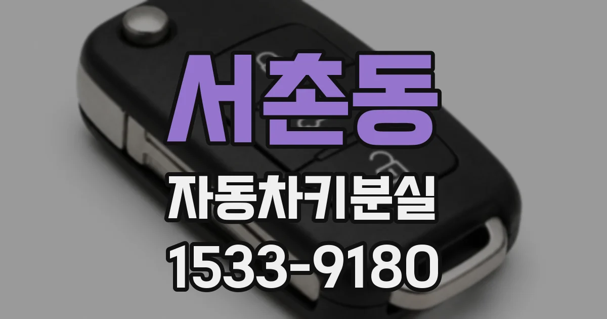 서촌동 자동차키분실