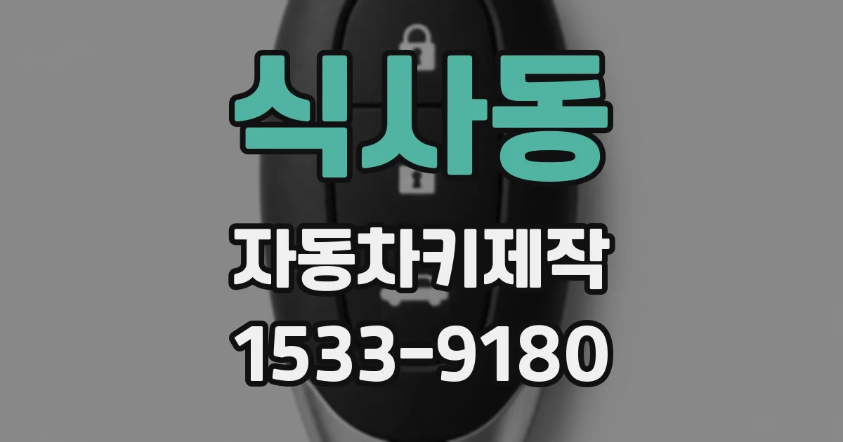 식사동 자동차키제작