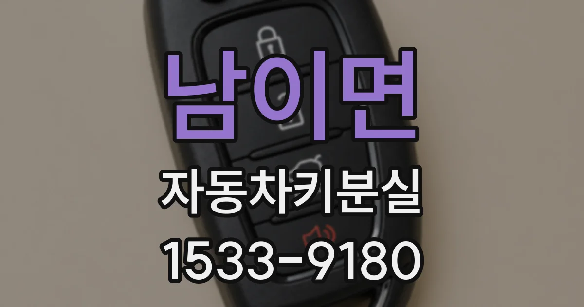 남이면 자동차키분실
