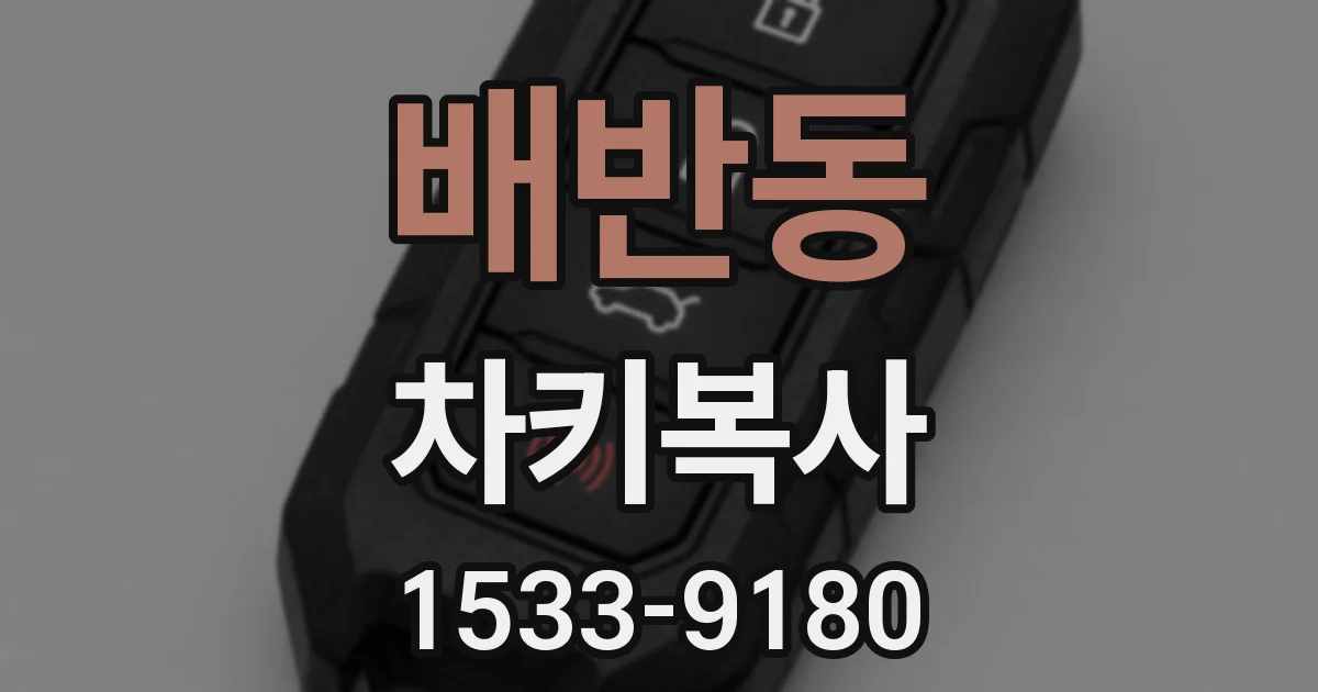 배반동 차키복사