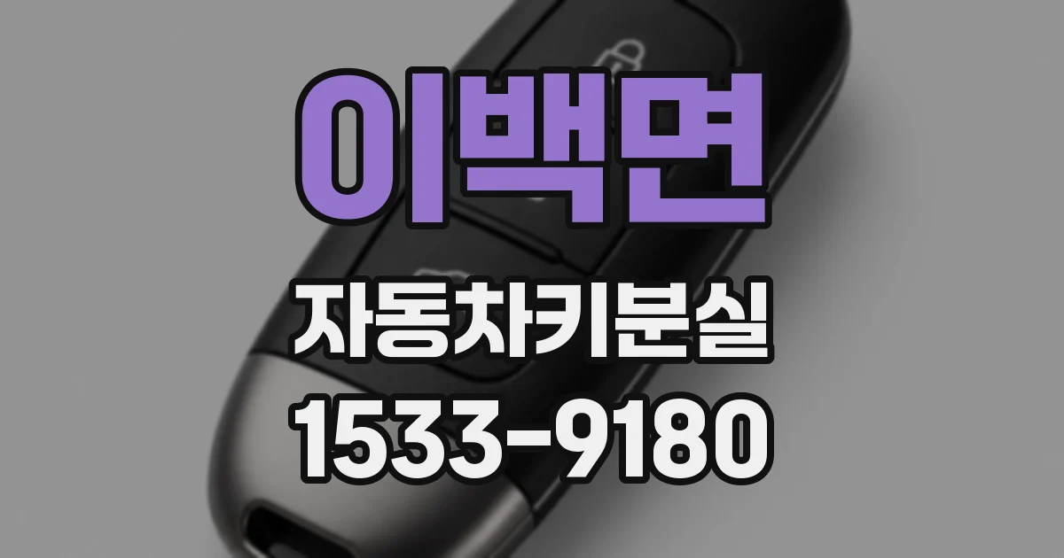 이백면 자동차키분실