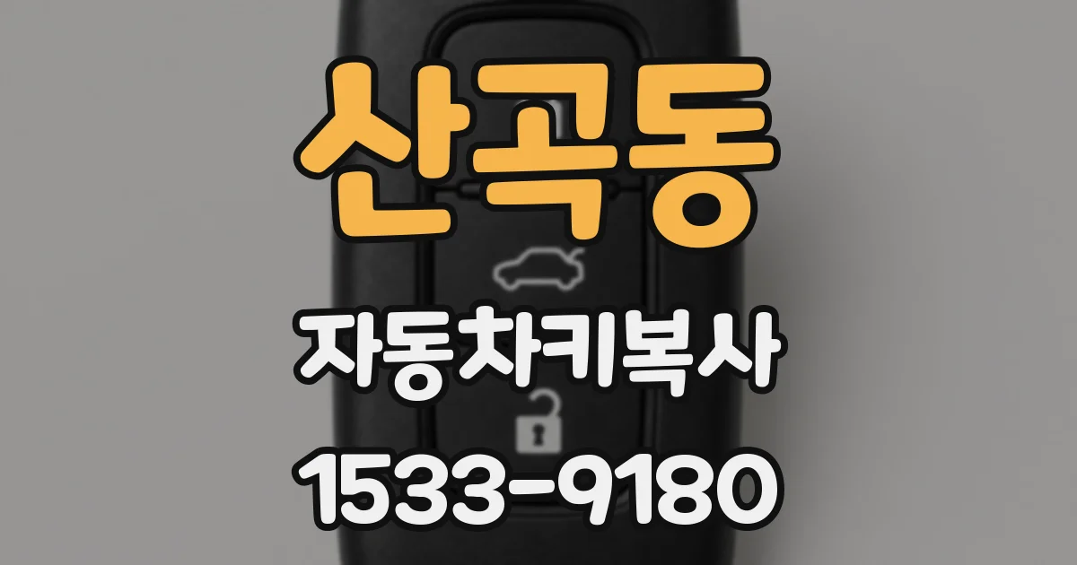 산곡동 자동차키복사