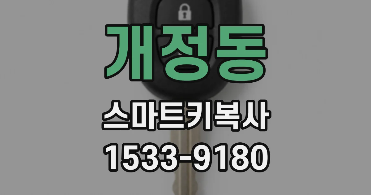 개정동 스마트키복사
