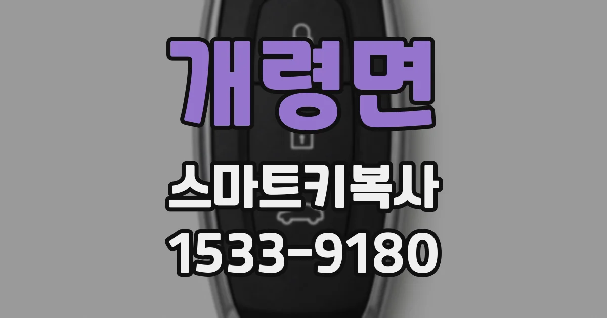 개령면 스마트키복사