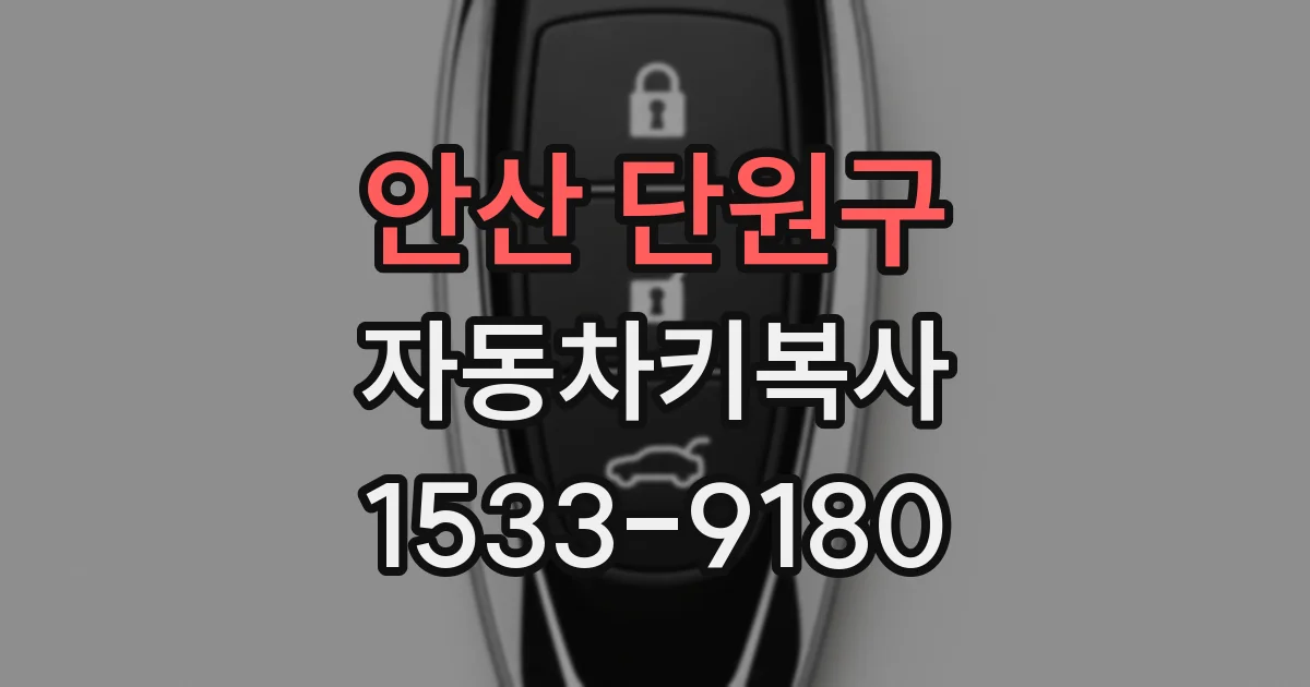 안산 단원구 자동차키복사