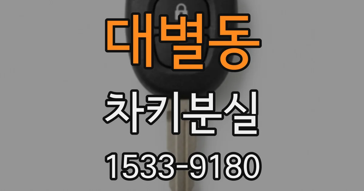 대별동 차키분실
