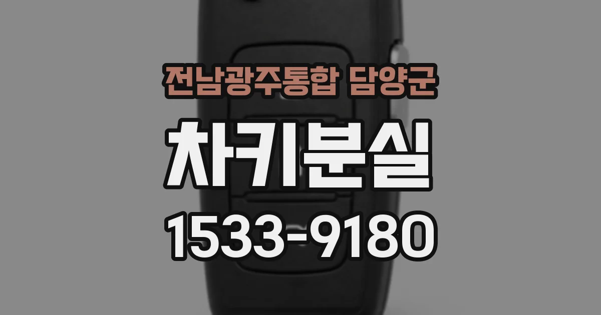 전남광주통합 담양군 차키분실