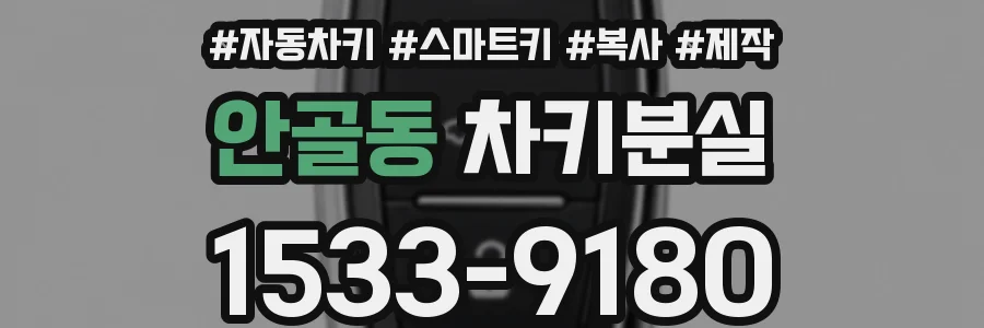 안골동 차키분실