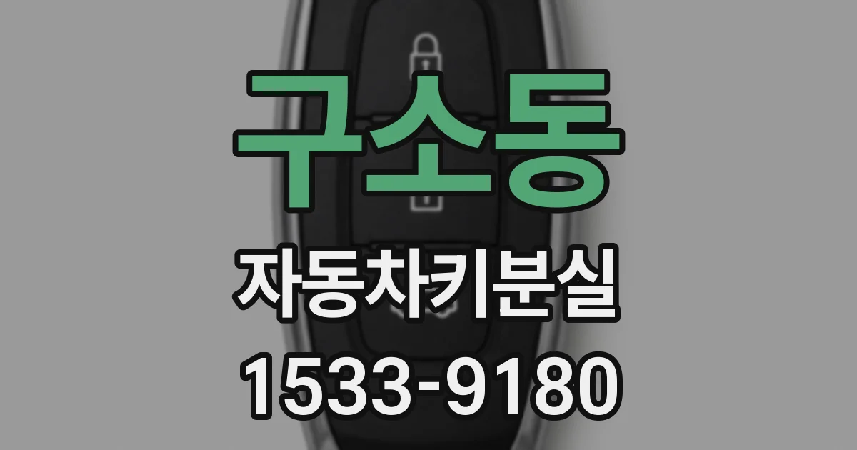 구소동 자동차키분실