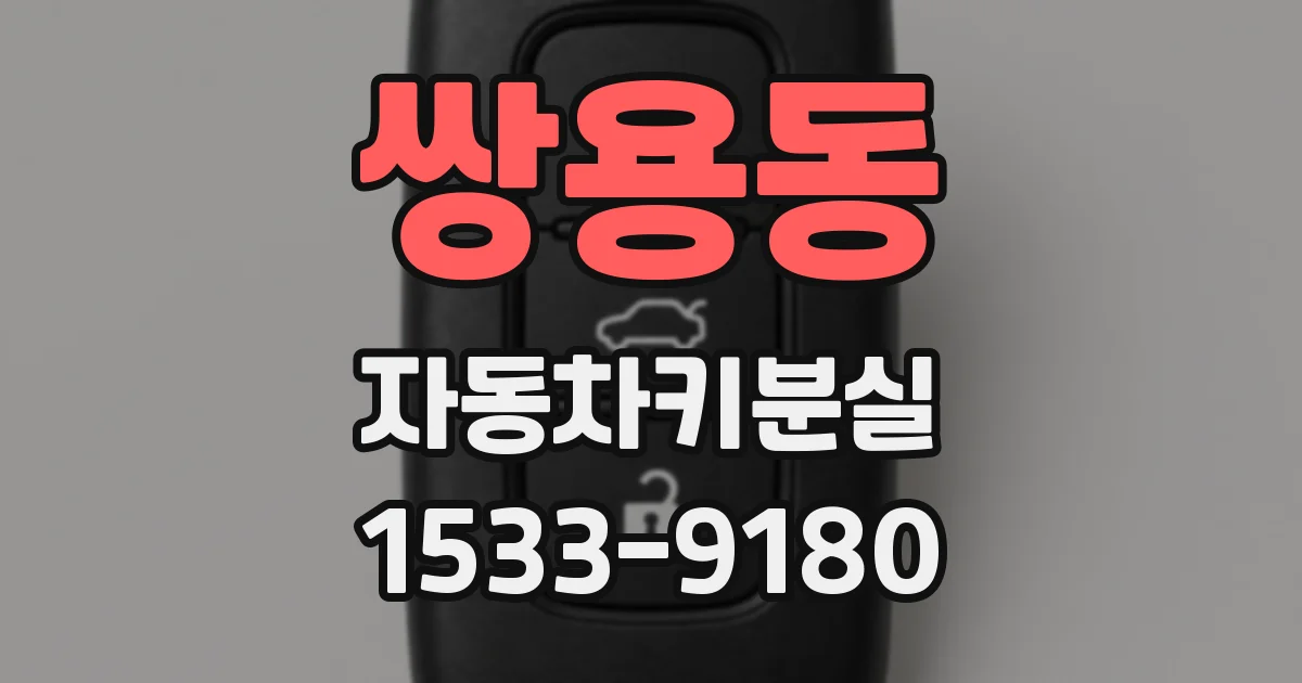 쌍용동 자동차키분실