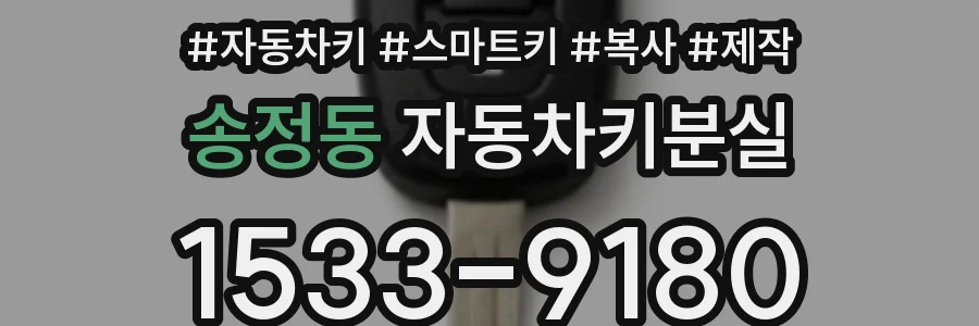 송정동 자동차키분실