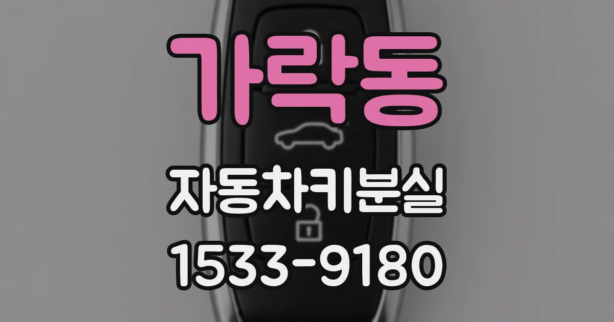 가락동 자동차키분실