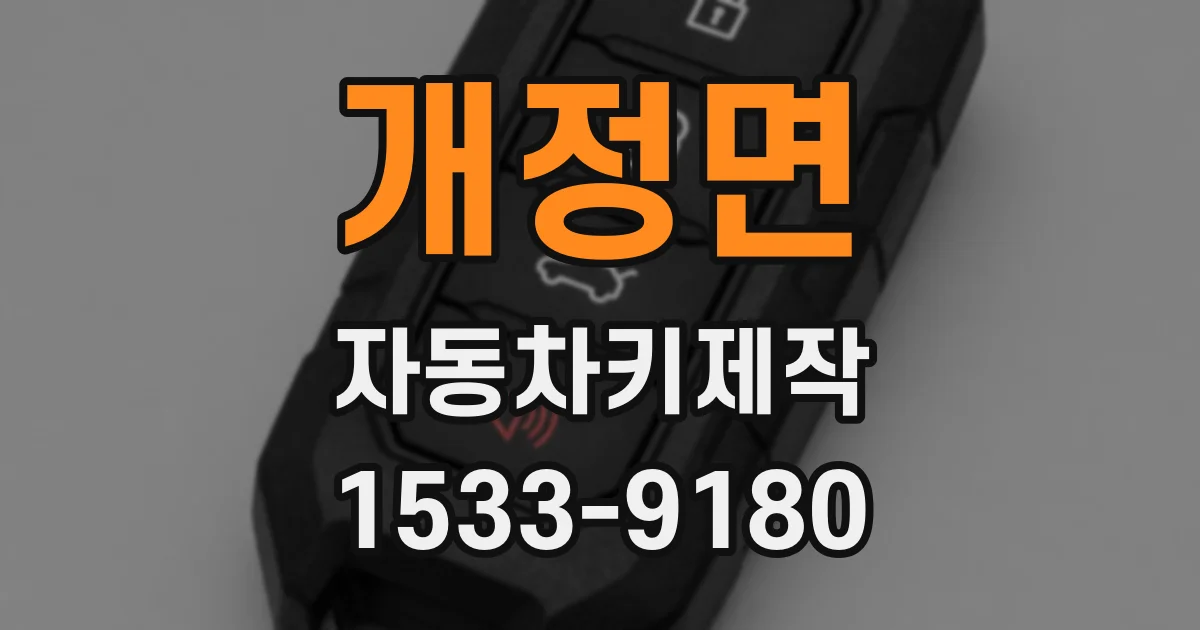 개정면 자동차키제작