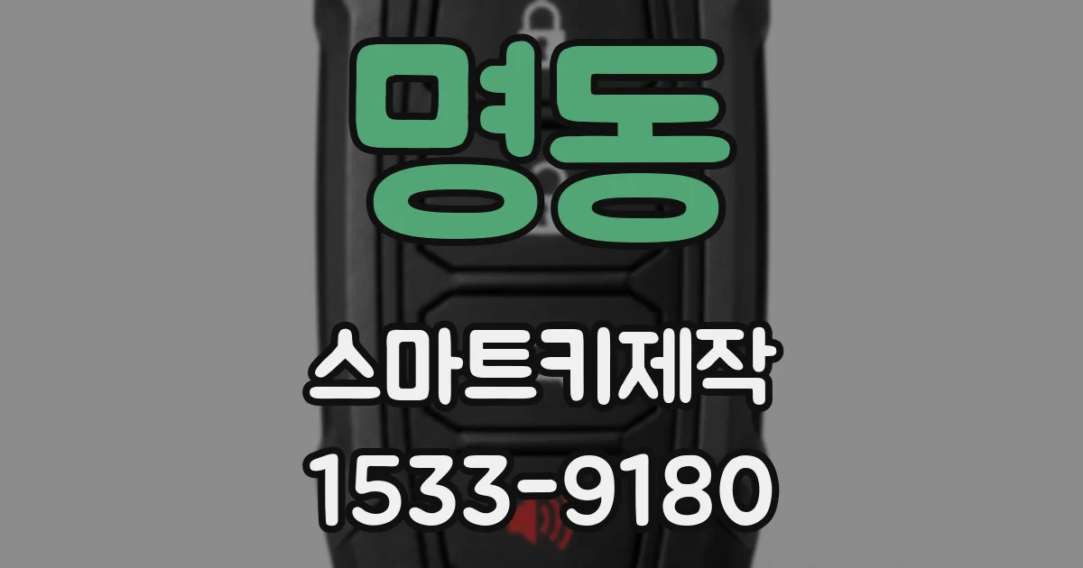 명동 스마트키제작