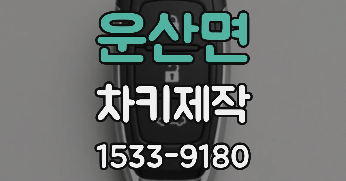 운산면 차키제작