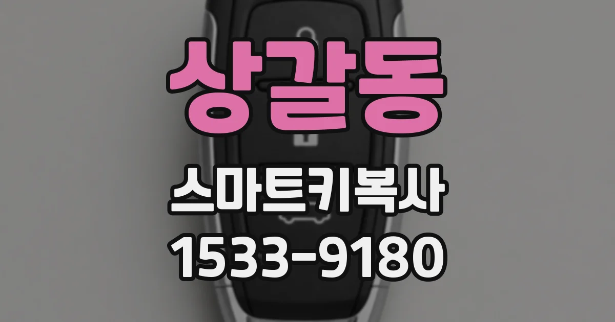 상갈동 스마트키복사