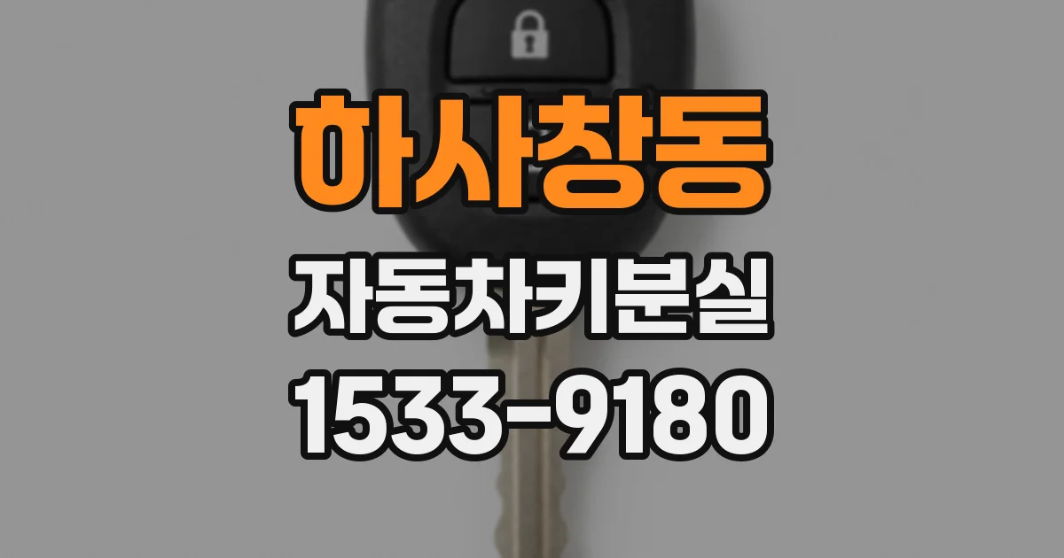 하사창동 자동차키분실