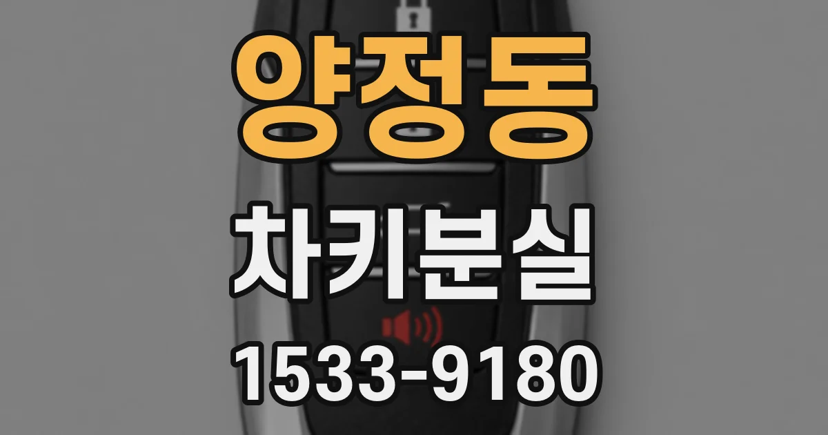 양정동 차키분실
