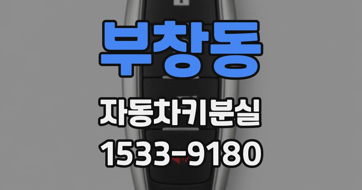 부창동 자동차키분실