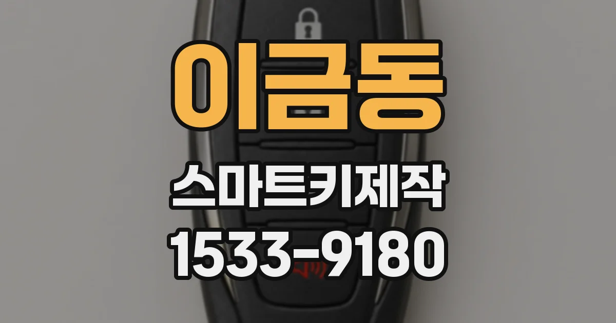 이금동 스마트키제작