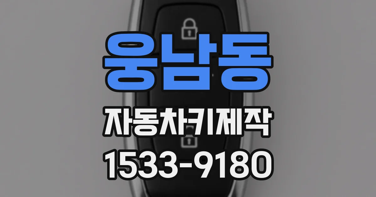 웅남동 자동차키제작