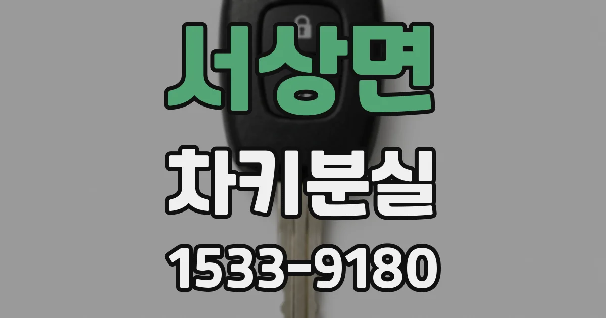 서상면 차키분실