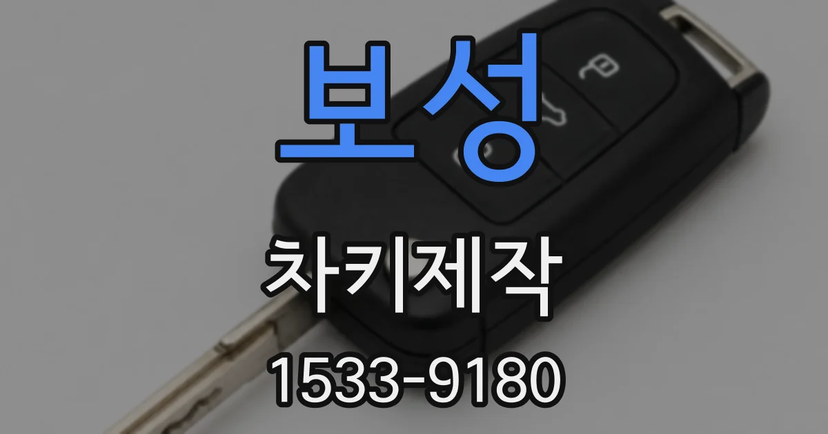보성 차키제작