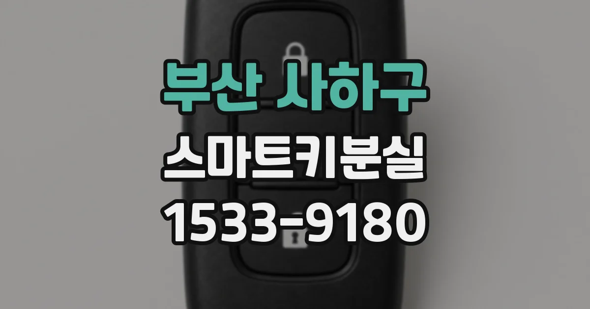 부산 사하구 스마트키분실