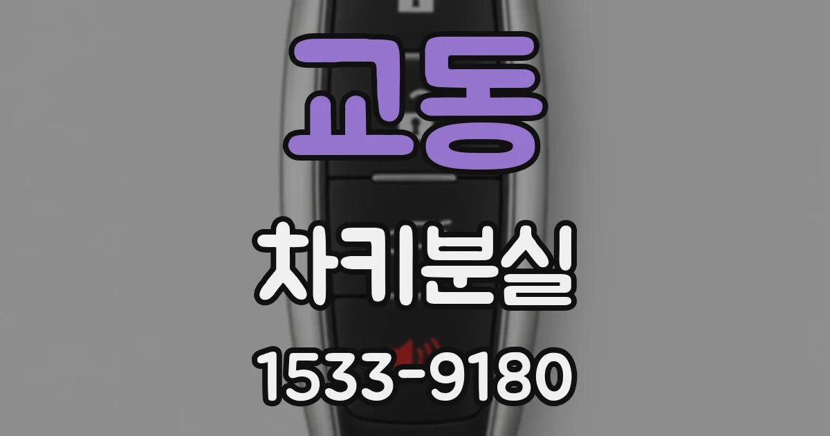 교동 차키분실