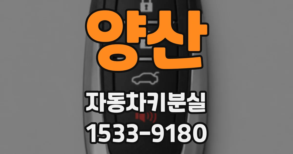 양산 자동차키분실