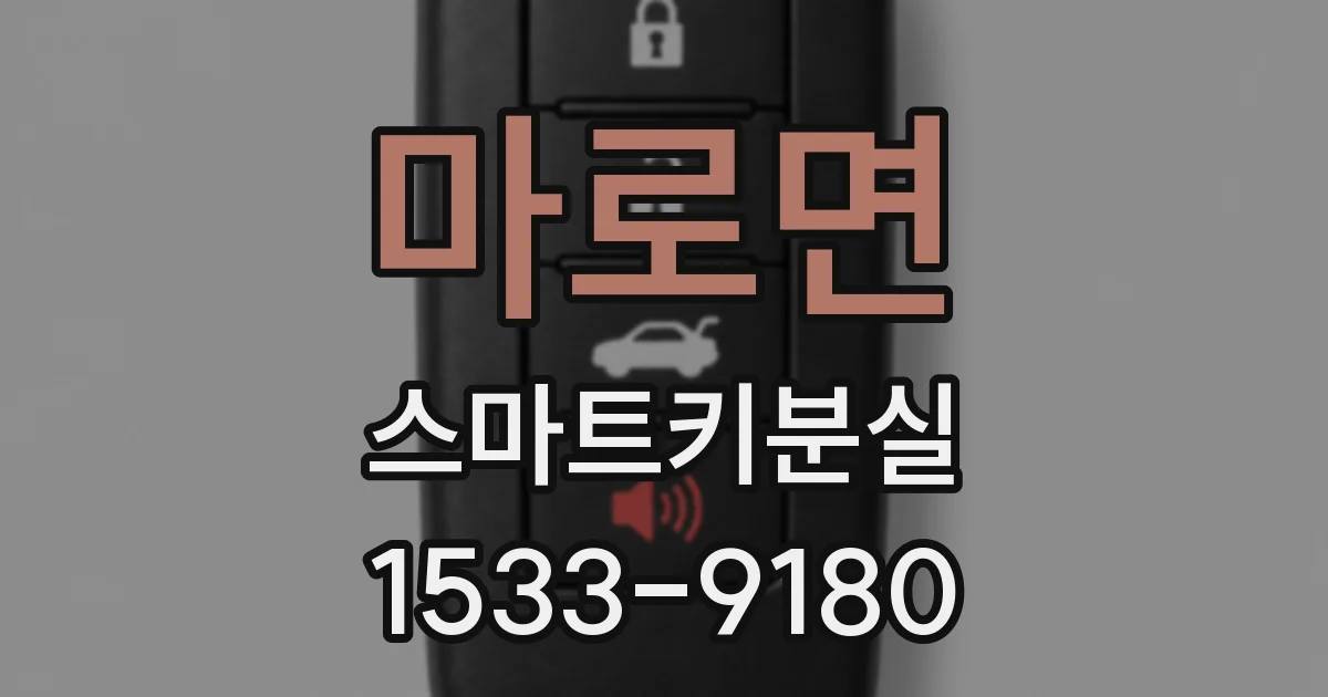 마로면 스마트키분실