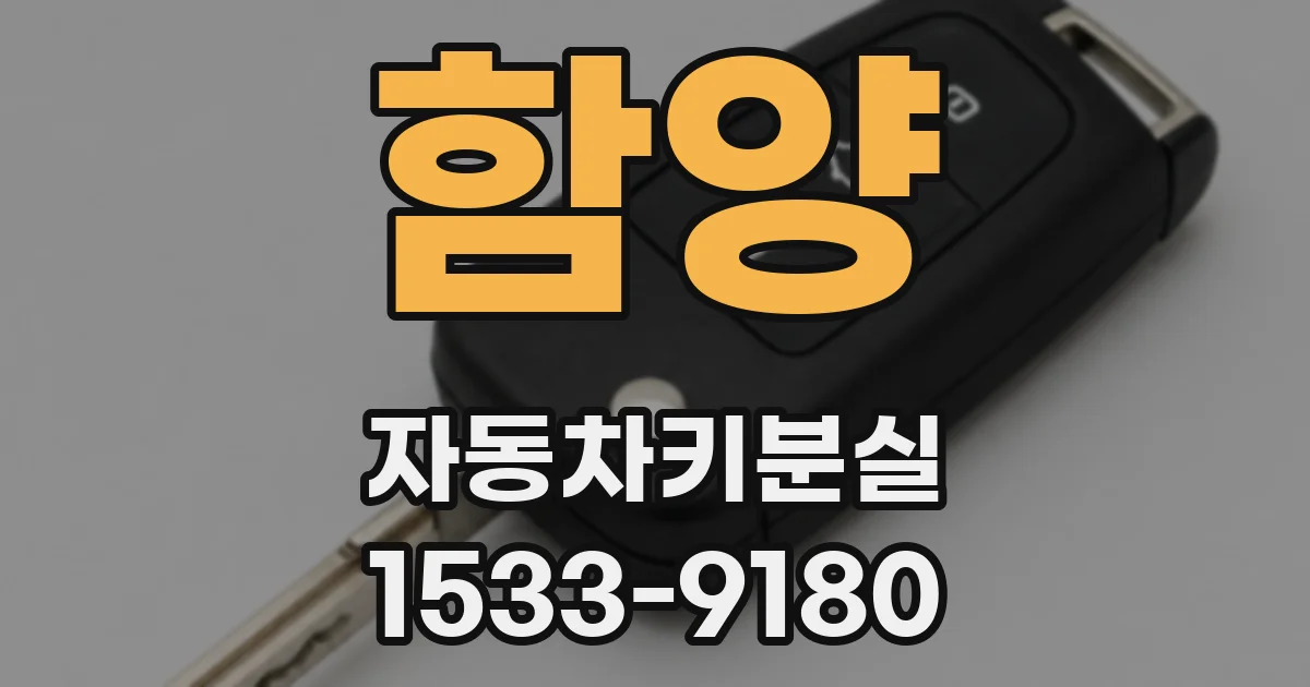 함양 자동차키분실