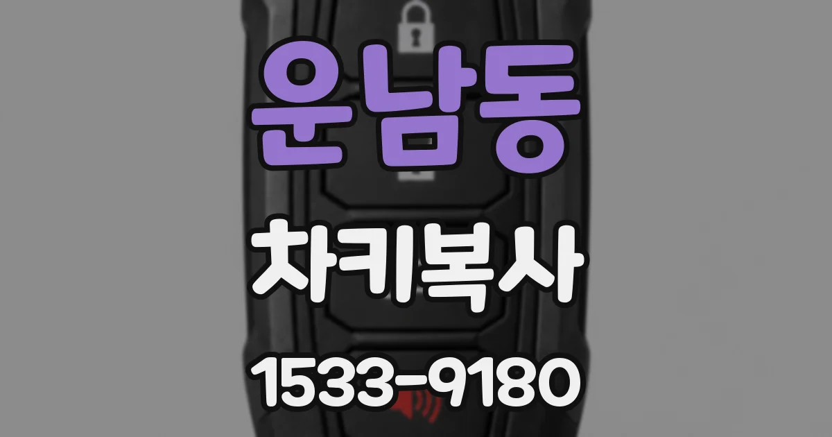 운남동 차키복사