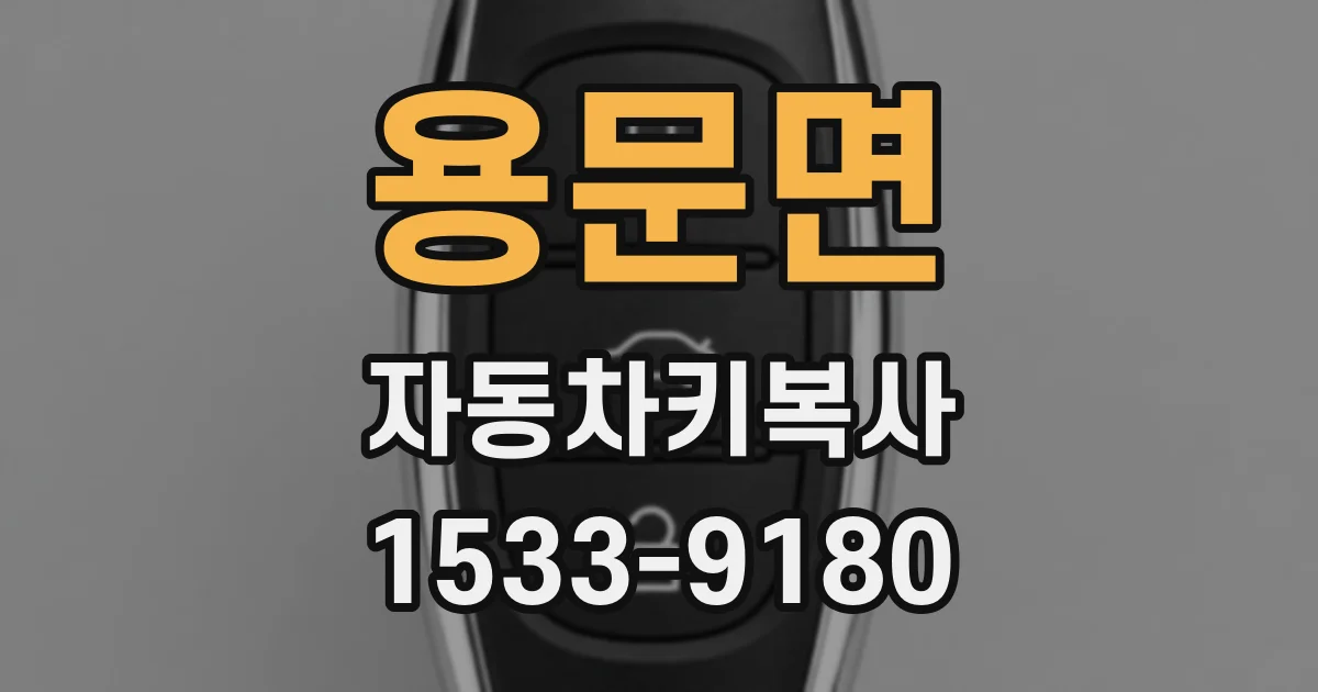 용문면 자동차키복사