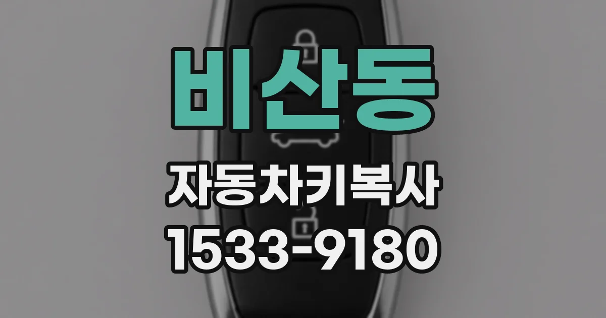 비산동 자동차키복사