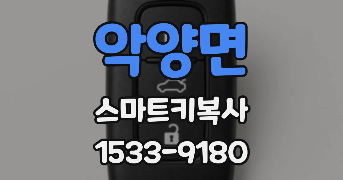악양면 스마트키복사