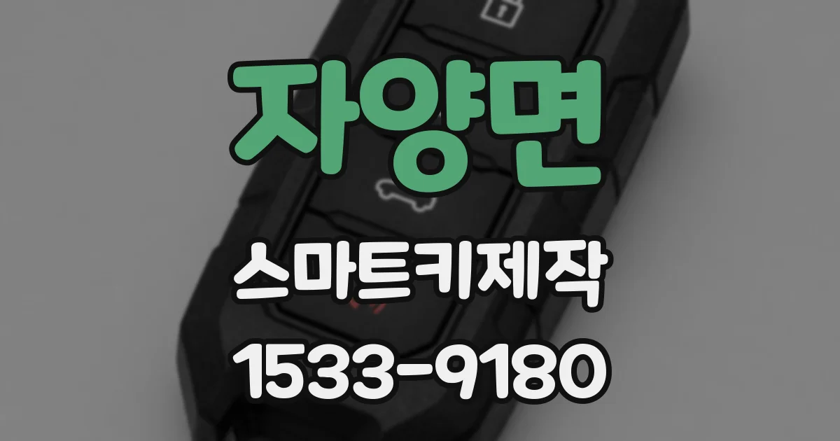 자양면 스마트키제작
