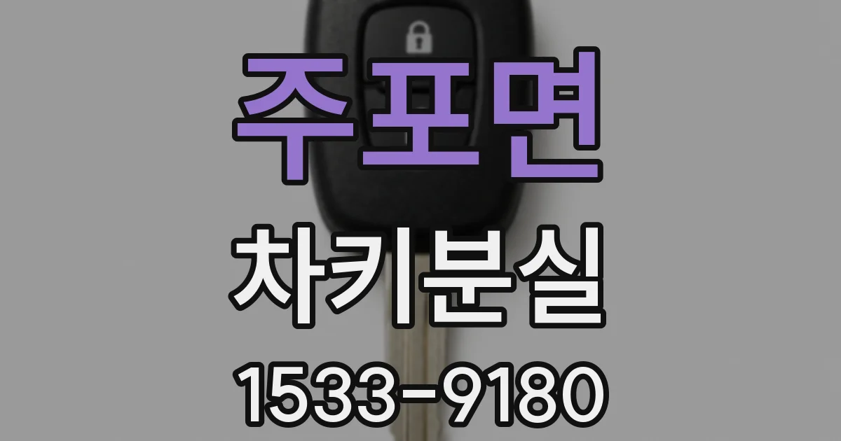주포면 차키분실