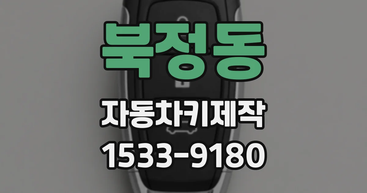 북정동 자동차키제작