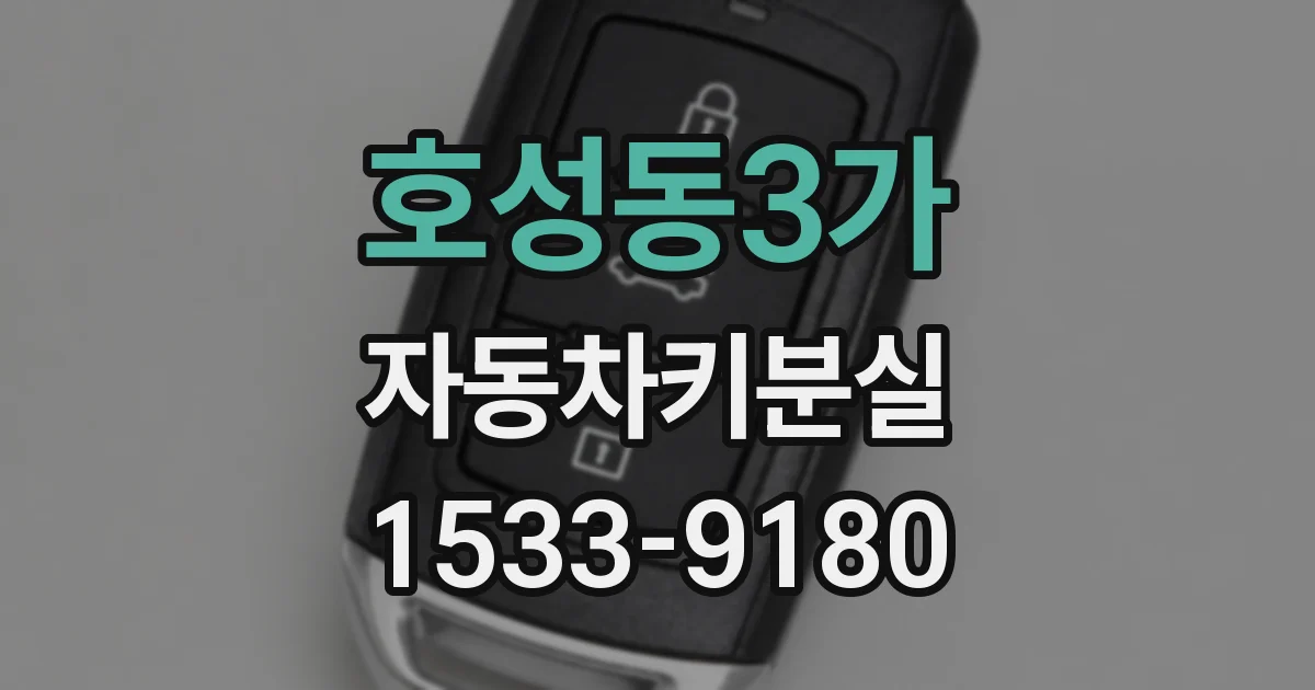 호성동3가 자동차키분실