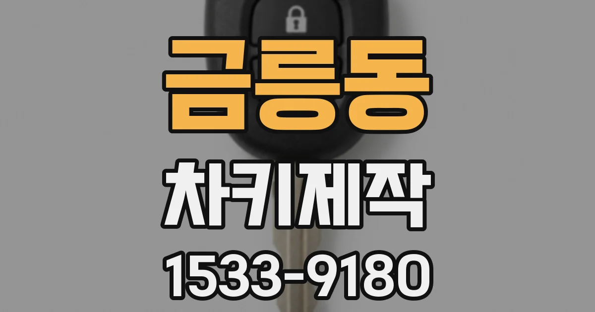금릉동 차키제작