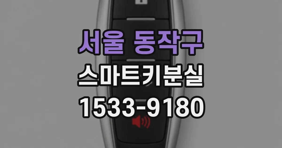 서울 동작구 스마트키분실
