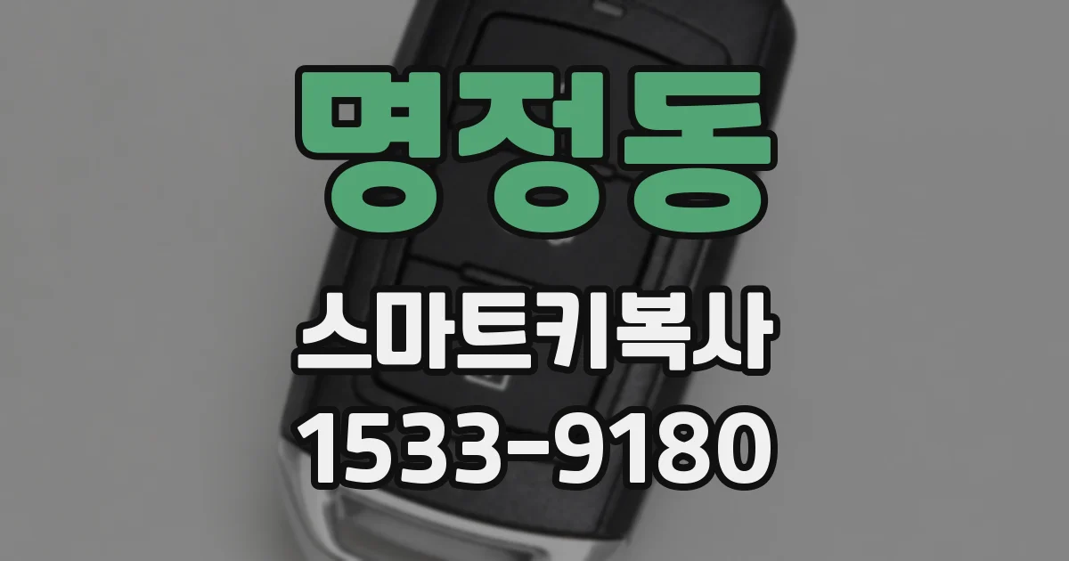 명정동 스마트키복사