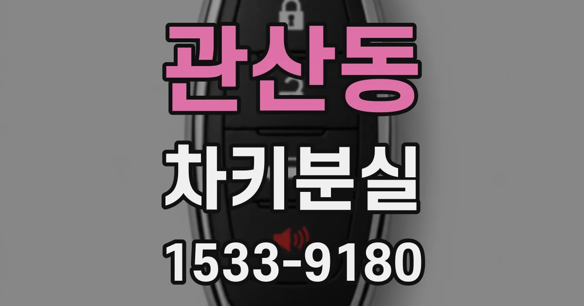 관산동 차키분실