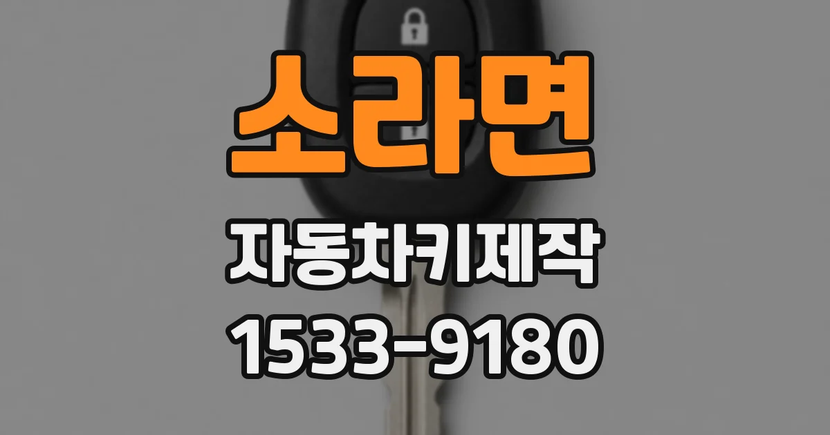 소라면 자동차키제작