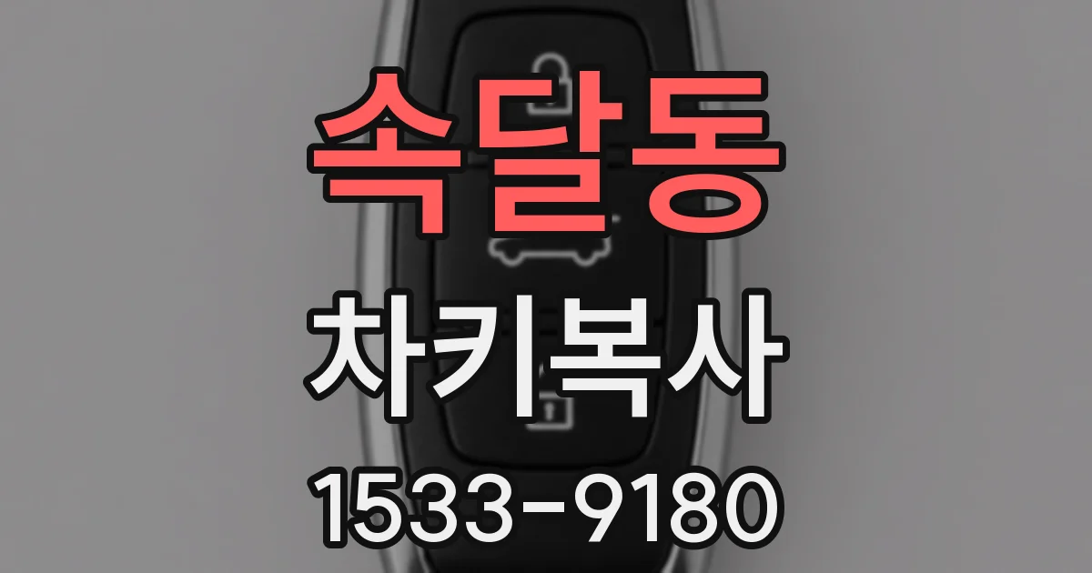 속달동 차키복사