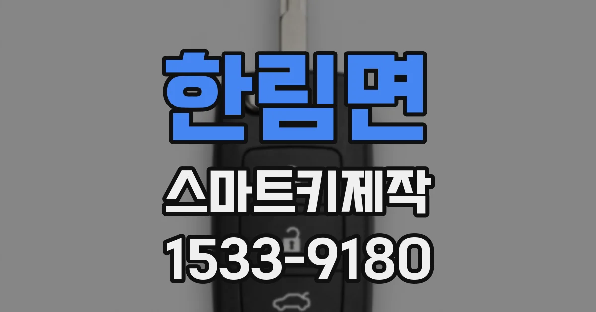 한림면 스마트키제작
